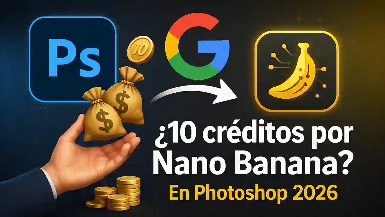 ⚠️ Photoshop 2026: Nano Banana y Flux Kontext Pro costarán 10 créditos ...